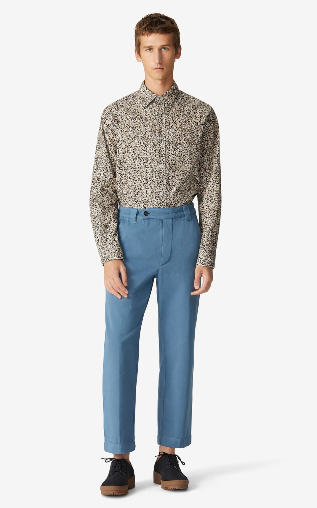 Pantalon Kenzo Cropped Homme Bleu | SPOQ-07164